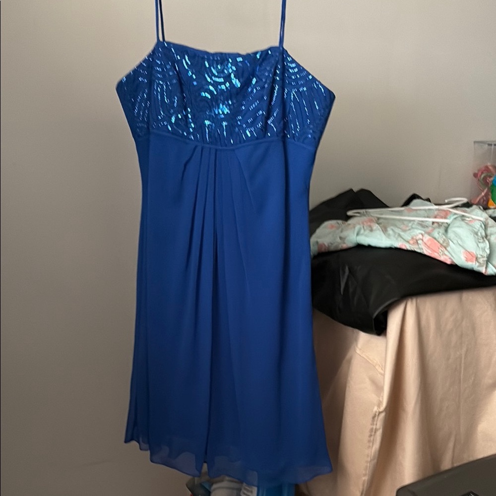 David's Bridal Royal Blue Dress
